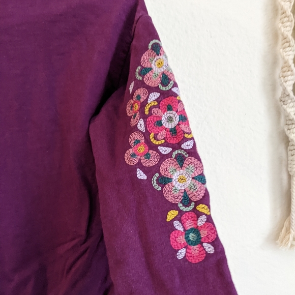 Tea Collection Ditsy Willow Dotty Drawstring Dress Floral Red Pink Purple Sz 5 - Picture 6 of 15